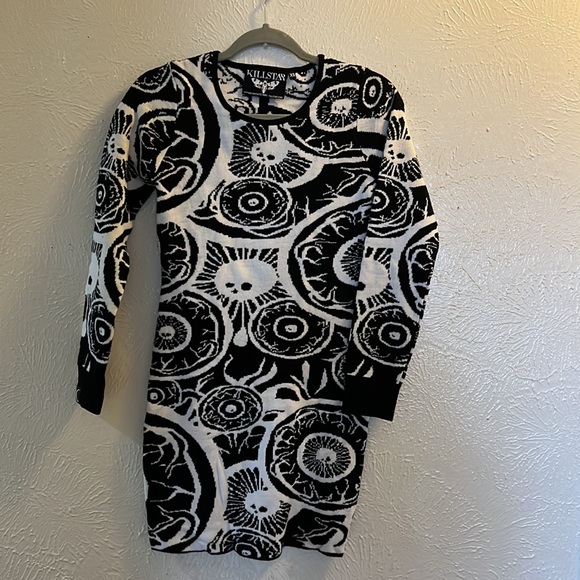 Killstar Sweater Dress - Black My Eye - Picture 2 of 6